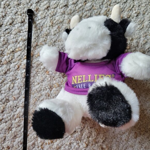 NEW Nellie's Soft Fuzzy Black And White Cow Stuffed Animal Plushie Toy - Picture 8 of 10
